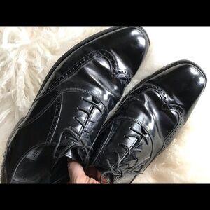 Mens Black Oxford Leather Shoes